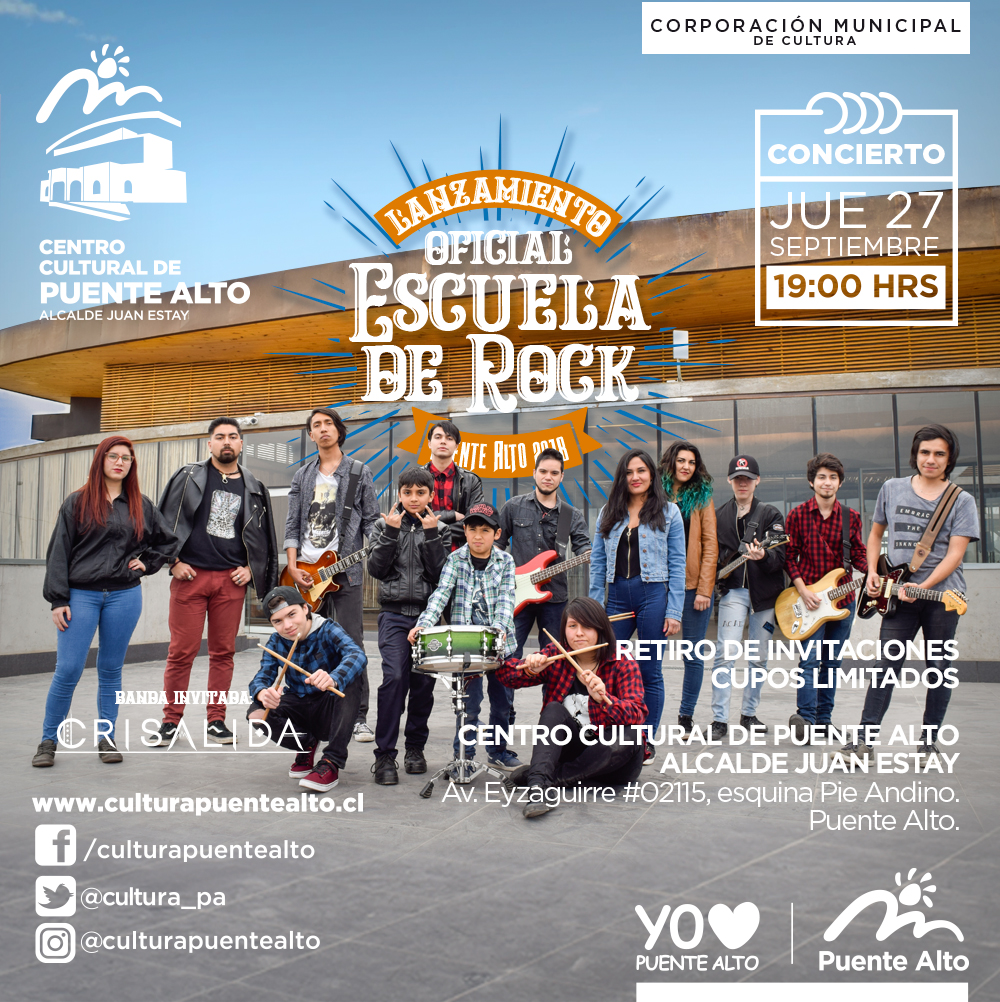 Lanzamiento oficial Escuela de Rock de Puente Alto.